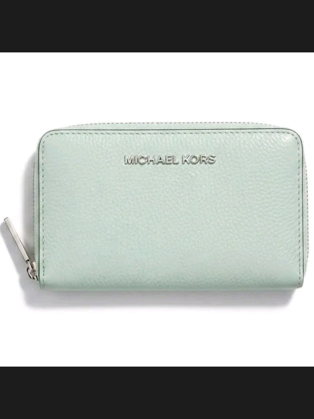 Michael Kors Mint Zip-Around Small Leather Wallet
